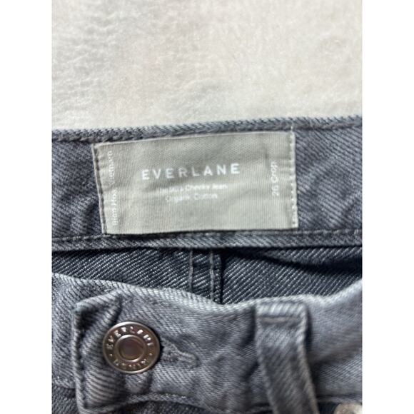 Everlane The 90's Cheeky Jean cropped gray denim Button Fly Women's Sz 26 - Picture 2 of 9
